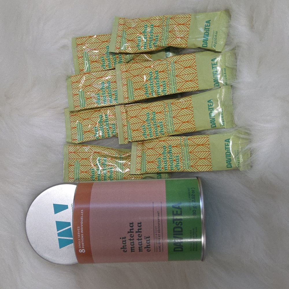 Sealed! Davidstea CHAI MATCHA Drink Mix 80g Tin *Retired* Davids Tea